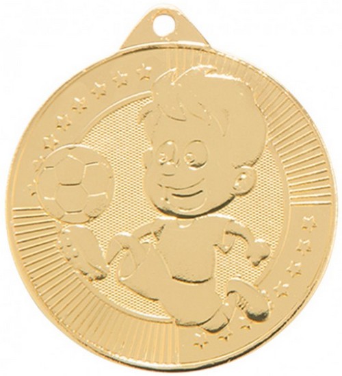 Voetbal Medaille Kleine Kampioenen MM 17125 Ø 45 mm Goud compleet OP=OP!!